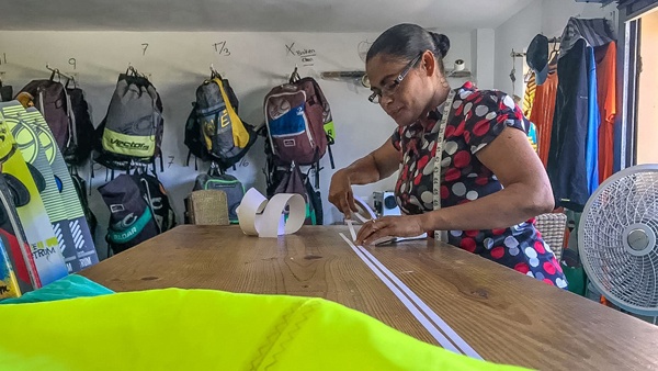 Kite repairs in Cabarete