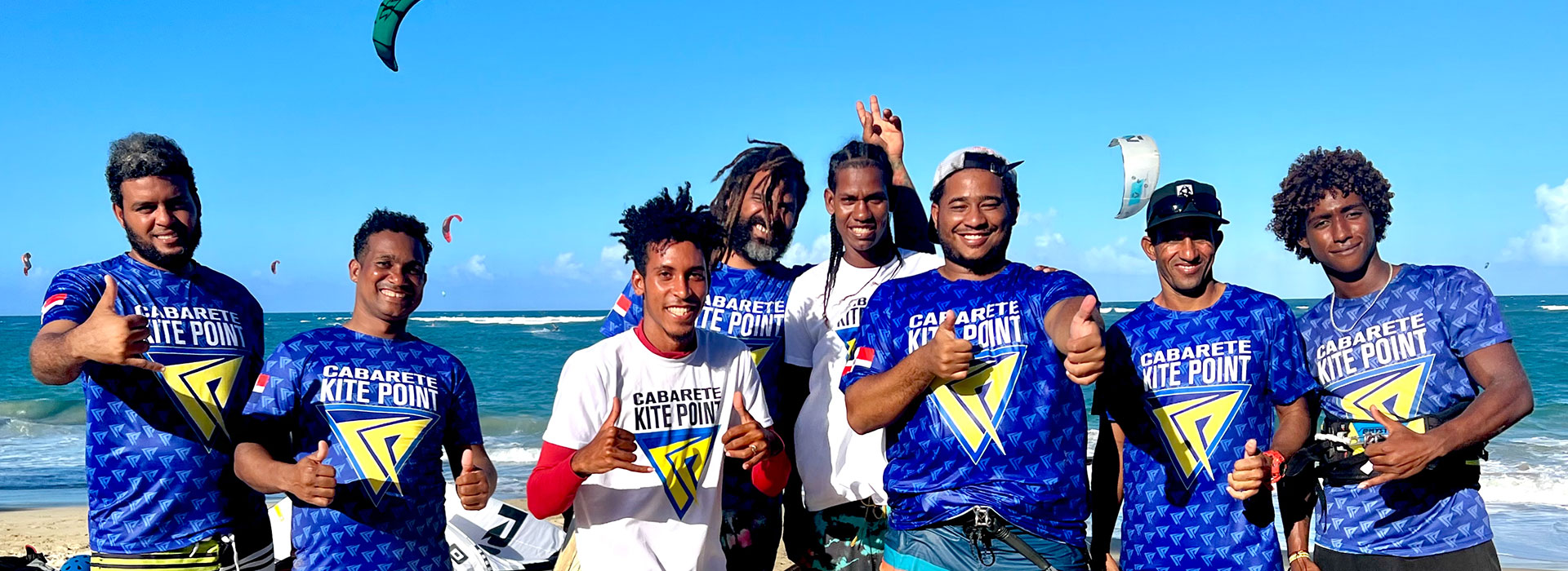 The Cabarete Kite Point crew on Kite Beach